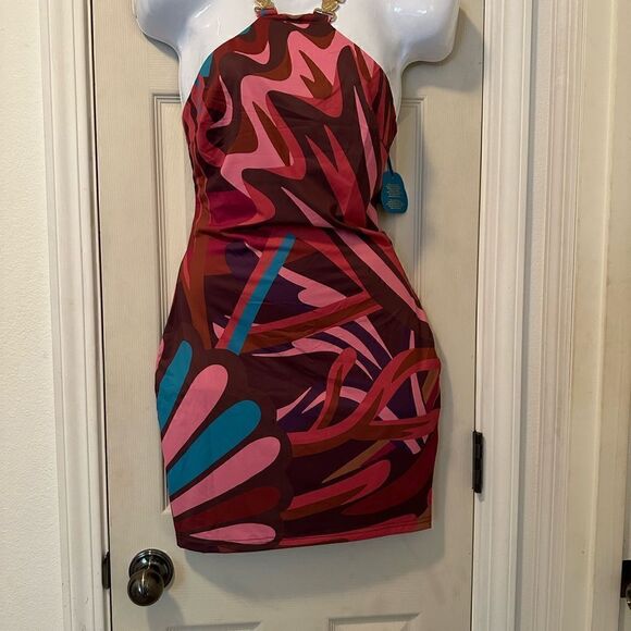 Bahari Bahamas Lycaya bodycon dress with seashell accents Med, NWT- stretchy - Picture 7 of 10